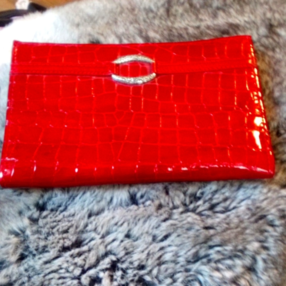 Brighton red alligator wallet